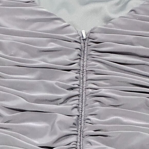 Bee Darlin Grey Beaded Dress Rhinestone Formal Cocktail party prom y2k 90s retro - Picture 6 of 14